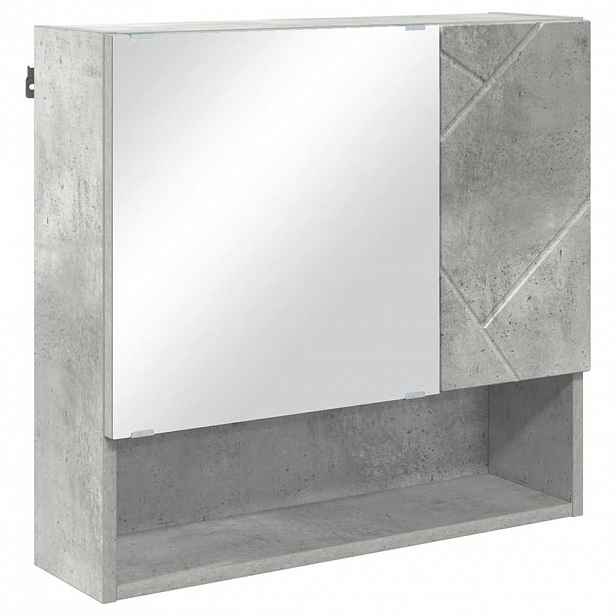 vidaXL Zrcadlová skříň Betonově šedá 59 x 17 x 55 cm Kompozitní dřevo