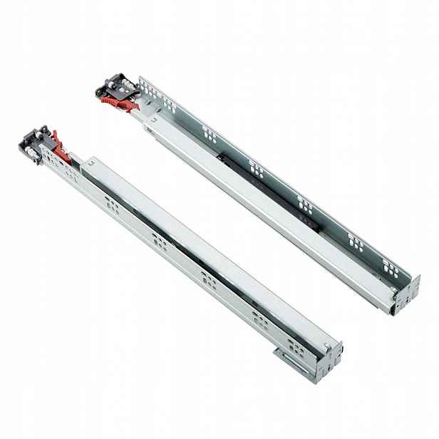 Vodicí lišty do zásuvek 533 mm s tlumením dovírání s plným výsuvem, 10 párů pro kuchyňský nábytek