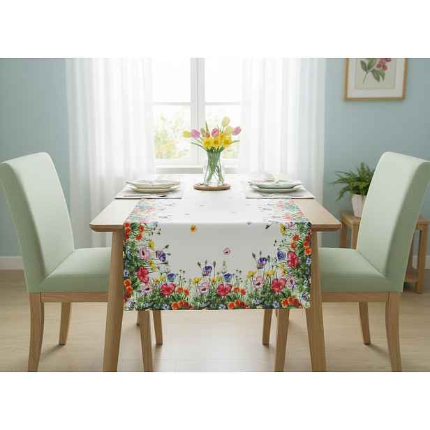 Vzorovaný ubrus - běhoun na stůl BEAUTY MEADOW 60x120 cm Mybesthome
