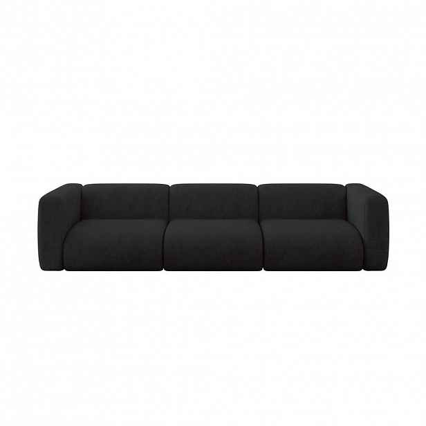 ALTDECOR MODULÁRNÍ pohovka MIRA-S2, 3místná, 319 × 89 × 70 cm, černá, velur