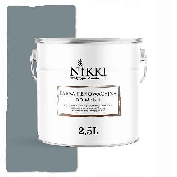 Barva pro renovaci dřevěného nábytku Dekorativní odolná 2,5L Matná veverka šedá