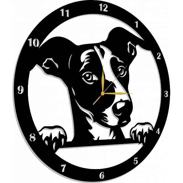 Hodiny Jack Russell Teriér Plemene Psů Dárek 80 CM 3D