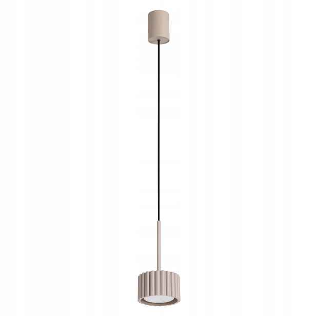 Sollux Lighting závěsná lampa taupe rýhovaná GX53 1x10W Aura