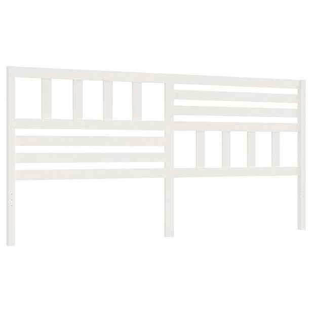 vidaXL Čelo postele bílé 206 x 4 x 100 cm masivní borovice