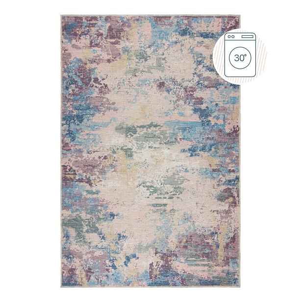 Modro-fialový pratelný koberec s příměsí recyklovaných vláken 200x290 cm Reid – Flair Rugs