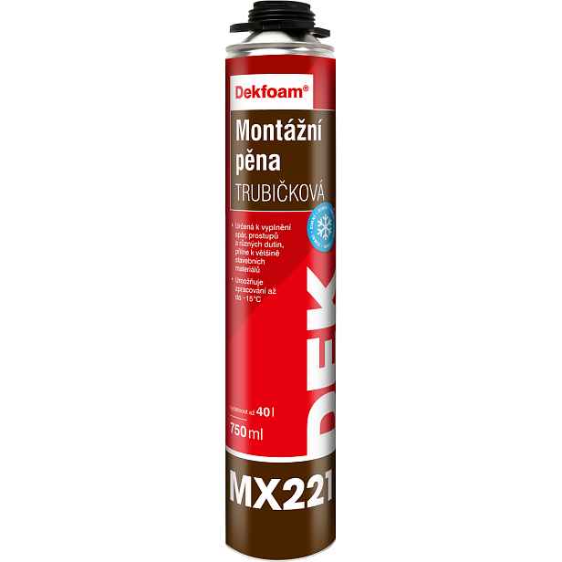 Pěna montážní DEKFOAM MX221 zimní trubičková 750 ml