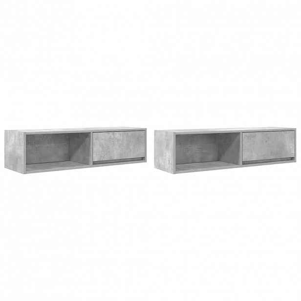vidaXL TV skříňky 2 ks Betonová šedá 100x31x25,5 cm Dřevěná konstrukce