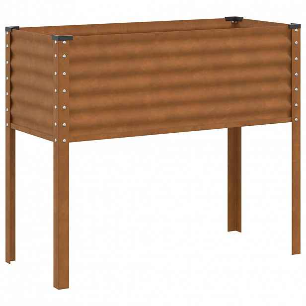 vidaXL Zahradní pěstebník Rezavá 100 x 41 x 90 cm Pozinkovaná ocel
