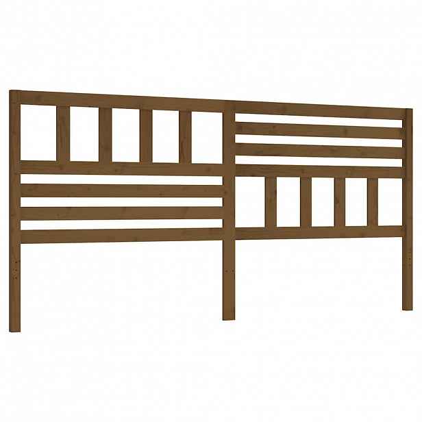 vidaXL Čelo postele medově hnědé 206 x 4 x 100 cm masivní borovice