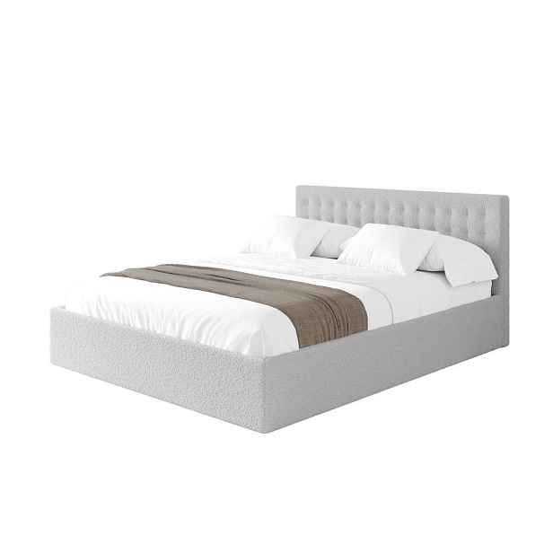 ALTDECOR ČALOUNĚNÁ POSTEL s úložným prostorem a roštem, postel s matrací H3/H4 - PARI 160x200 Světle šedá