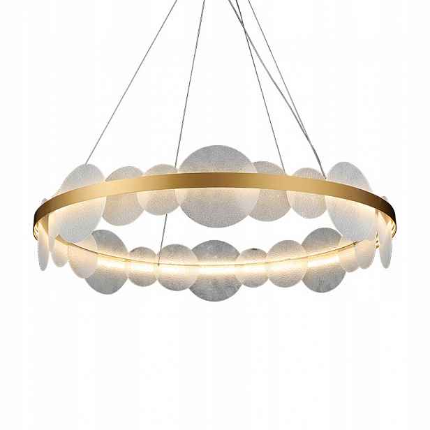 Nube Závěsná lampa 60 cm 37 W Led mosaz zlatá nastavitelná 3000K-6000K ring