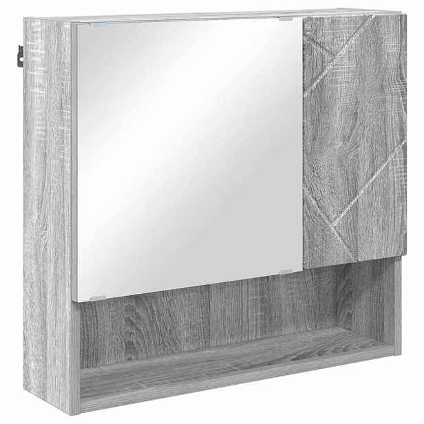 vidaXL Zrcadlová skříň Šedá Sonoma 59 x 17 x 55 cm Kompozitní dřevo