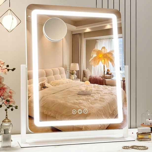 Zrcadlo Pro Líčení Vizáže Make Up Led Dotykové 12X14.2in Stmívání