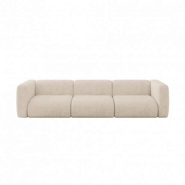 ALTDECOR MODULÁRNÍ pohovka MIRA-S2, 3místná, 319 × 89 × 70 cm, béžová, velur