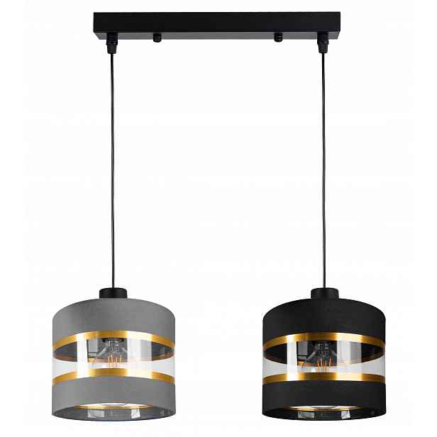 Závěsná Lampa Zwis stropní lustr Abažur 2xE27