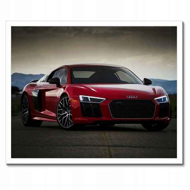 Plakáty v rámu 50x40 Červené Audi Quattro