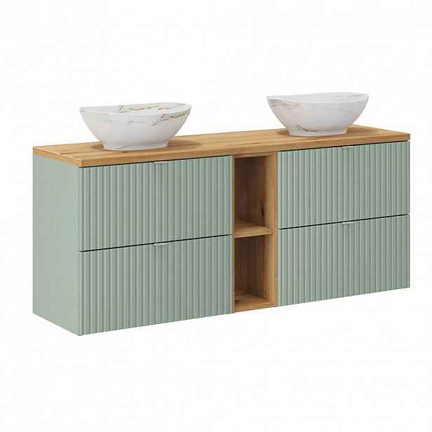 Petits-meubles DVOJUMYVADLO 140.4cm Jade Zelená a dřevo