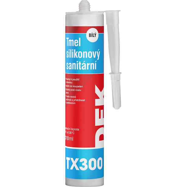Tmel silikonový sanitární DEK TX300 bílý 310 ml