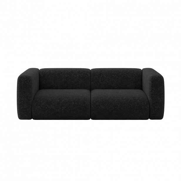 ALTDECOR MODULÁRNÍ pohovka MIRA-S1, 2místná, 228 × 89 × 70 cm, černá, velur