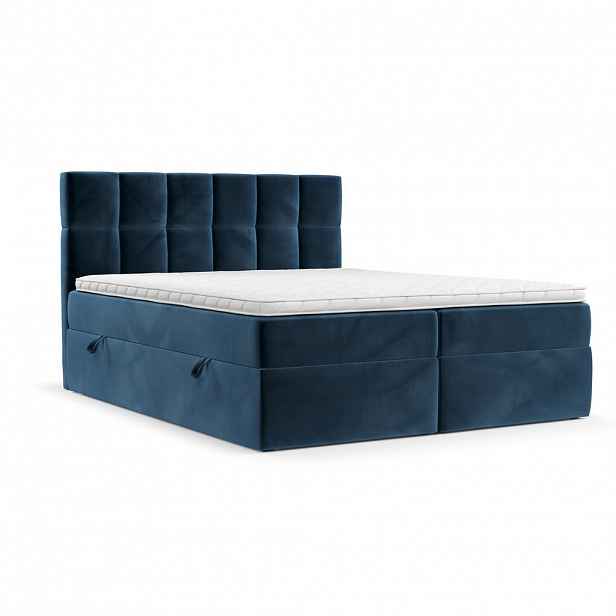 AltaBeds POSTEL BOXSPRING VARENO 200/200 Tmavě modrá
