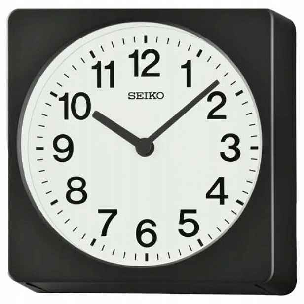 Čitelný Klasický Černý Čtvercový Japonský Hodinový Stroj Seiko QXA860K 19*19 cm