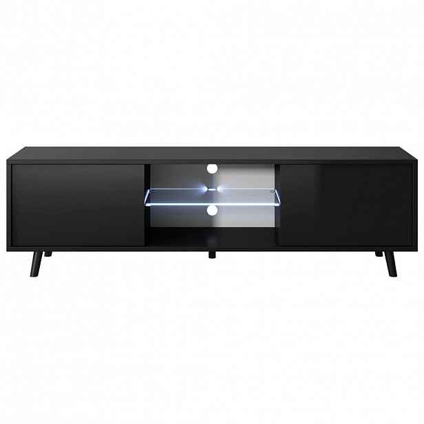Selsey TV stolek Lefyr černý 140/40/31 cm
