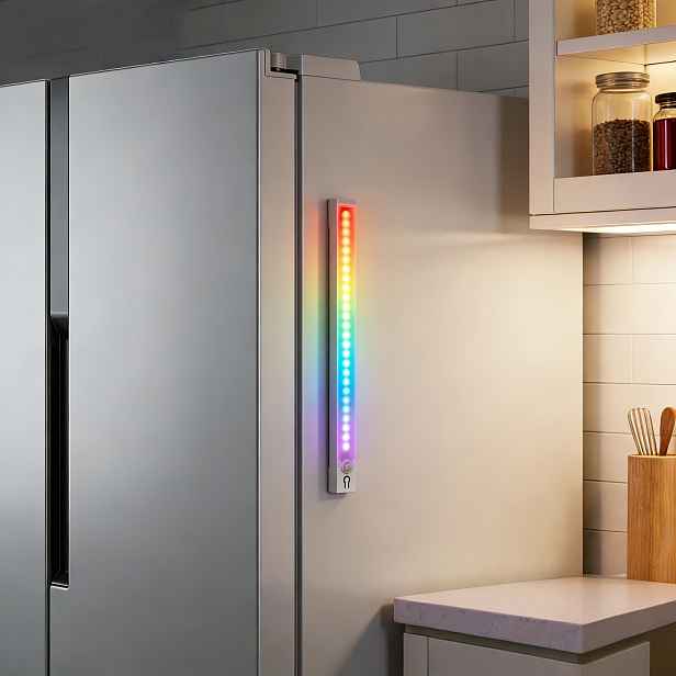 TEMU Moderní USB lampa s pohybovým senzorem, LED světlo pod linku, RGB měnící USB dobíjecí nástěnné světlo, stmívatelná světelná lišta bez vrtání pro