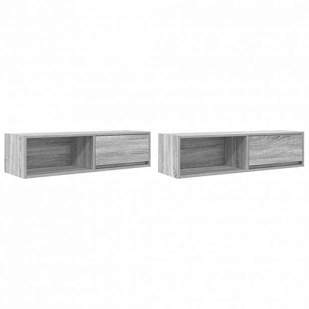 vidaXL TV skříňky 2 ks šedé sonoma 100x31x25,5 cm kompozitní dřevo