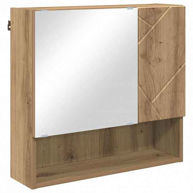 vidaXL Zrcadlová skříň Artisanový dub 59 x 17 x 55 cm Kompozitní dřevo