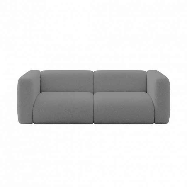 ALTDECOR MODULÁRNÍ pohovka MIRA-S1, 2místná, 228 × 89 × 70 cm, šedá, bouclé
