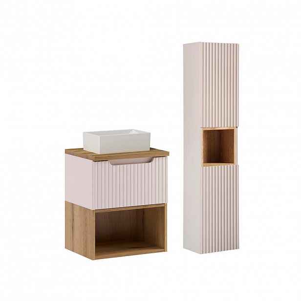 Petits-meubles KOUPELNOVÝ NÁBYTEK 50.4cm Riva 2er-Set Kašmír
