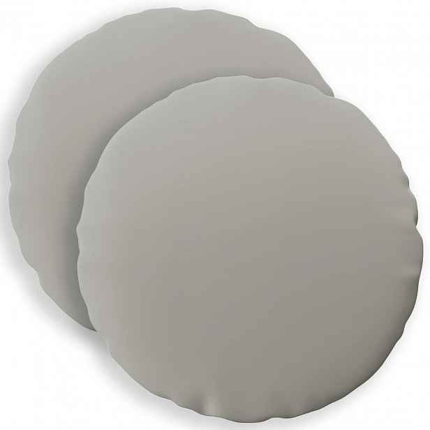 vidaXL Povlak na polštář 2 pcs HEERLEN Šedá Ø 50 cm Polyester