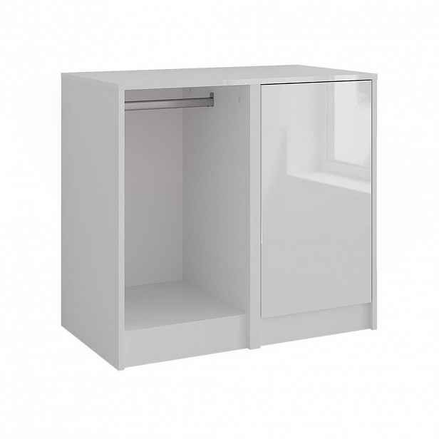 Vicco KREDENC Sherry Bílá/bílý vysoký lesk 80.2 x 76 cm 2 díly