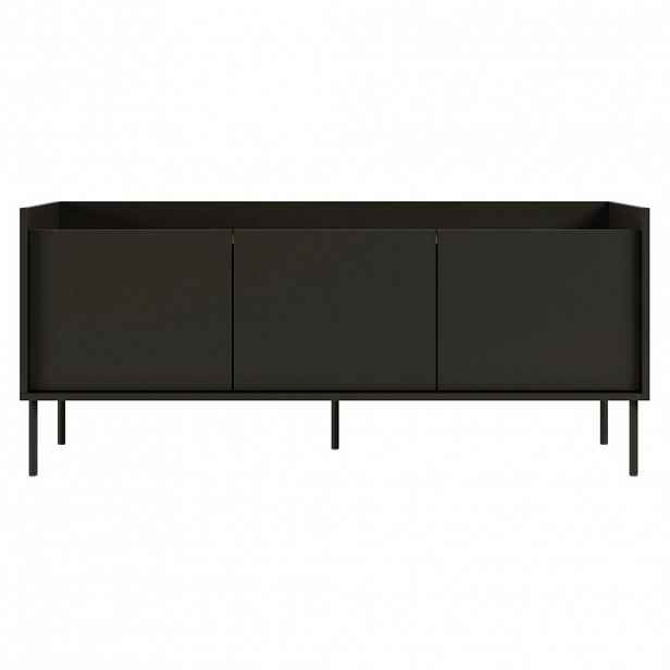 Selsey TV stolek Tovi Černý / Dekor ořech 140/58/36 cm