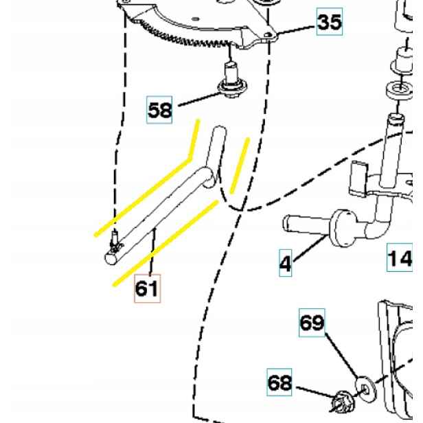 Spojovací mechanismus LGT54DXL Husqvarna 597047802