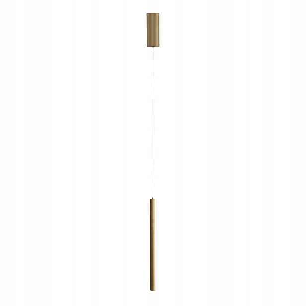 Valdes, Minimalistická zlatá závěsná Led lampa, Sopel, 5W, 180LM