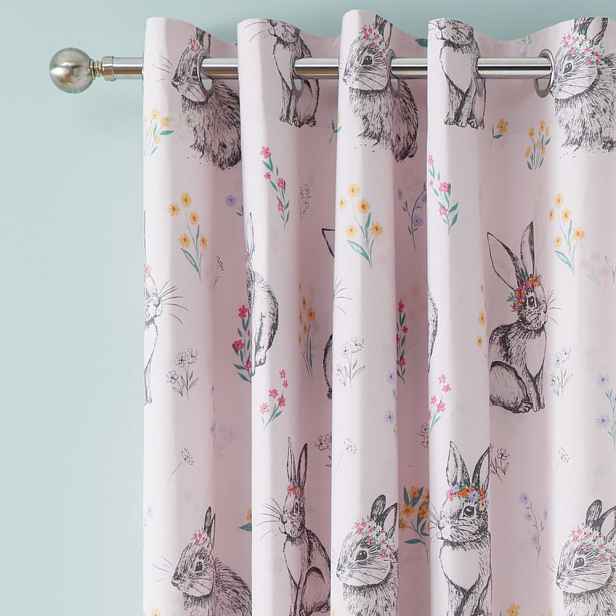 Růžový dětský závěs 2 ks 168x183 cm Bunny Tails Ditsy Flowers – Catherine Lansfield