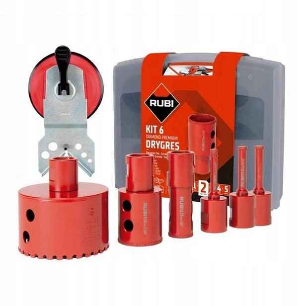 Sada Vrtáků Do Diamantových Korunek Drygres 6-68 MM 6 Ks Rubi 51929