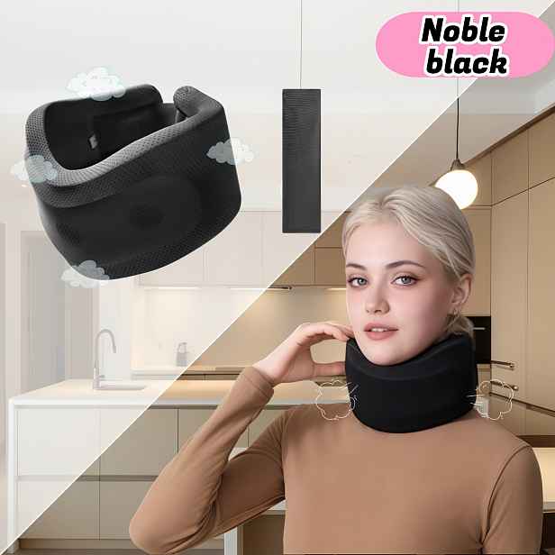TEMU 1 Extra Široký a Tlustý Módní Prodyšný Měkký Polštář na Krk s Pratelným Elastickým Povlakem - Nastavitelná Délka, Pohodlná Látka, Zvýšená