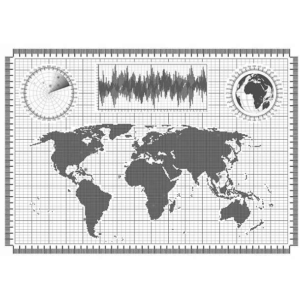 Fototapeta Mapa světa Šedá Vinylová geometrie 368x280 globus lepidlo