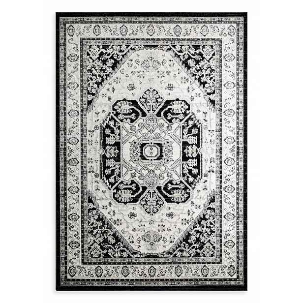 Koberec 140x190 Elora Ornament černý designový krémový