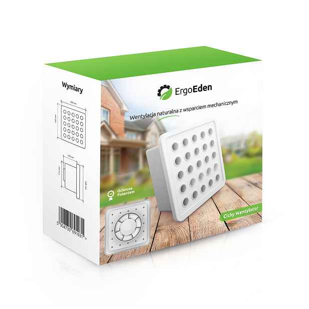 Tichý koupelnový ventilátor ErgoKratka Bílý