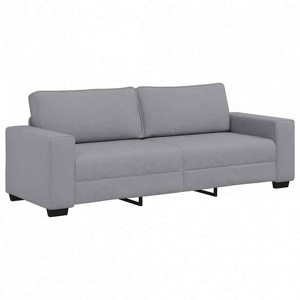 vidaXL Pohovka pro 3 osoby Světle šedá 220x77x82 cm Látka