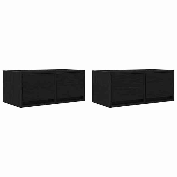 vidaXL TV skříňky 2 ks Dub černý 60x31x25,5 cm Dřevěné konstrukce
