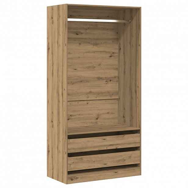 vidaXL Šatní skříň dub artisan 100 x 50 x 200 cm kompozitní dřevo