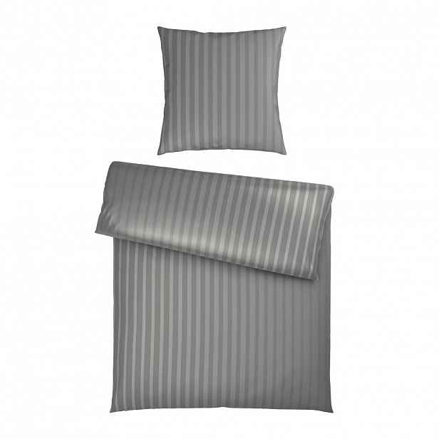 Dieter Knoll POVLEČENÍ satén barvy stříbra 135/200 cm