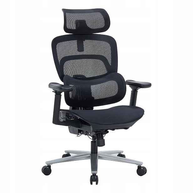 Kancelářská otočná stylová kancelářská síť Ergonomická, otočná, 110 kg, černá
