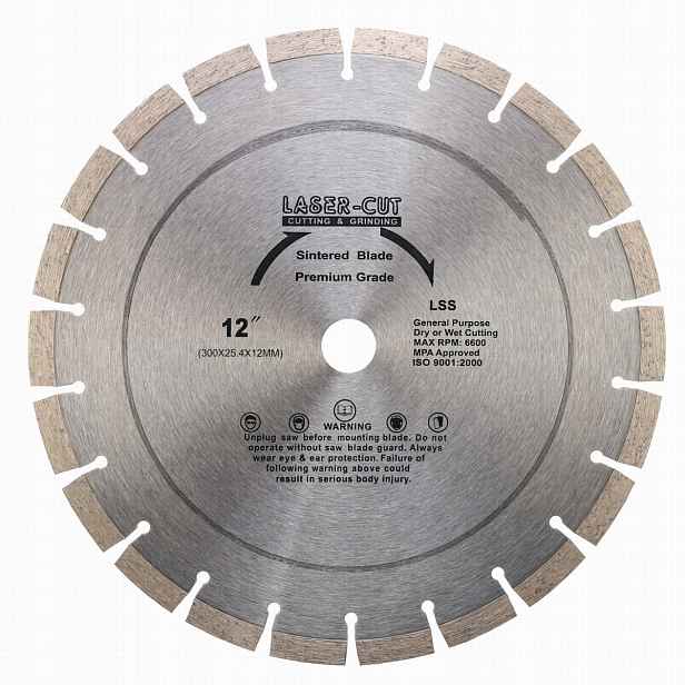Laser-cut L001210 Diamantový kotouč segmentový 300 x 25,4 x 12mm Lss