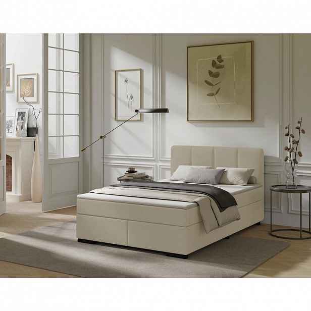 MID.YOU POSTEL BOXSPRING, 140/200 cm, béžová