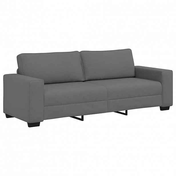 vidaXL Pohovka pro 3 osoby tmavě šedá 220x77x82 cm látka